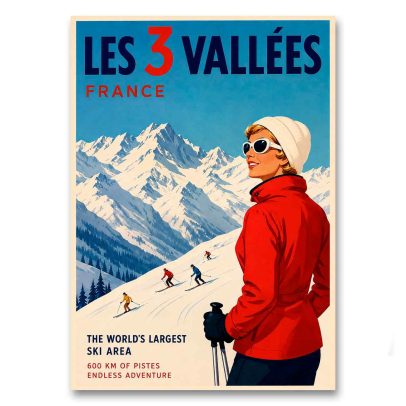 Juliste Les 3 Vallées - The World´s Largest Ski Area