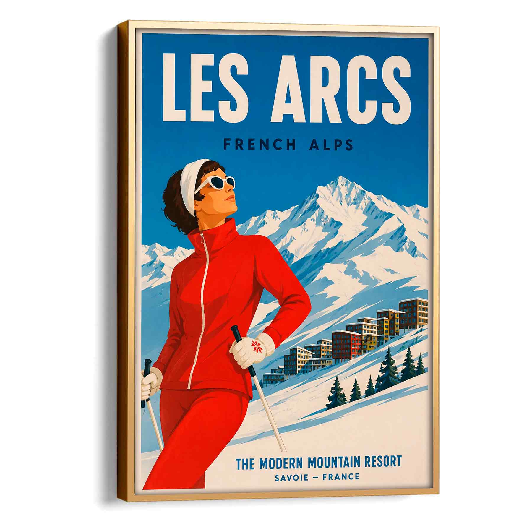 Juliste matkailu Ranska Les Arcs LÖ 40×55 50×70-1aa