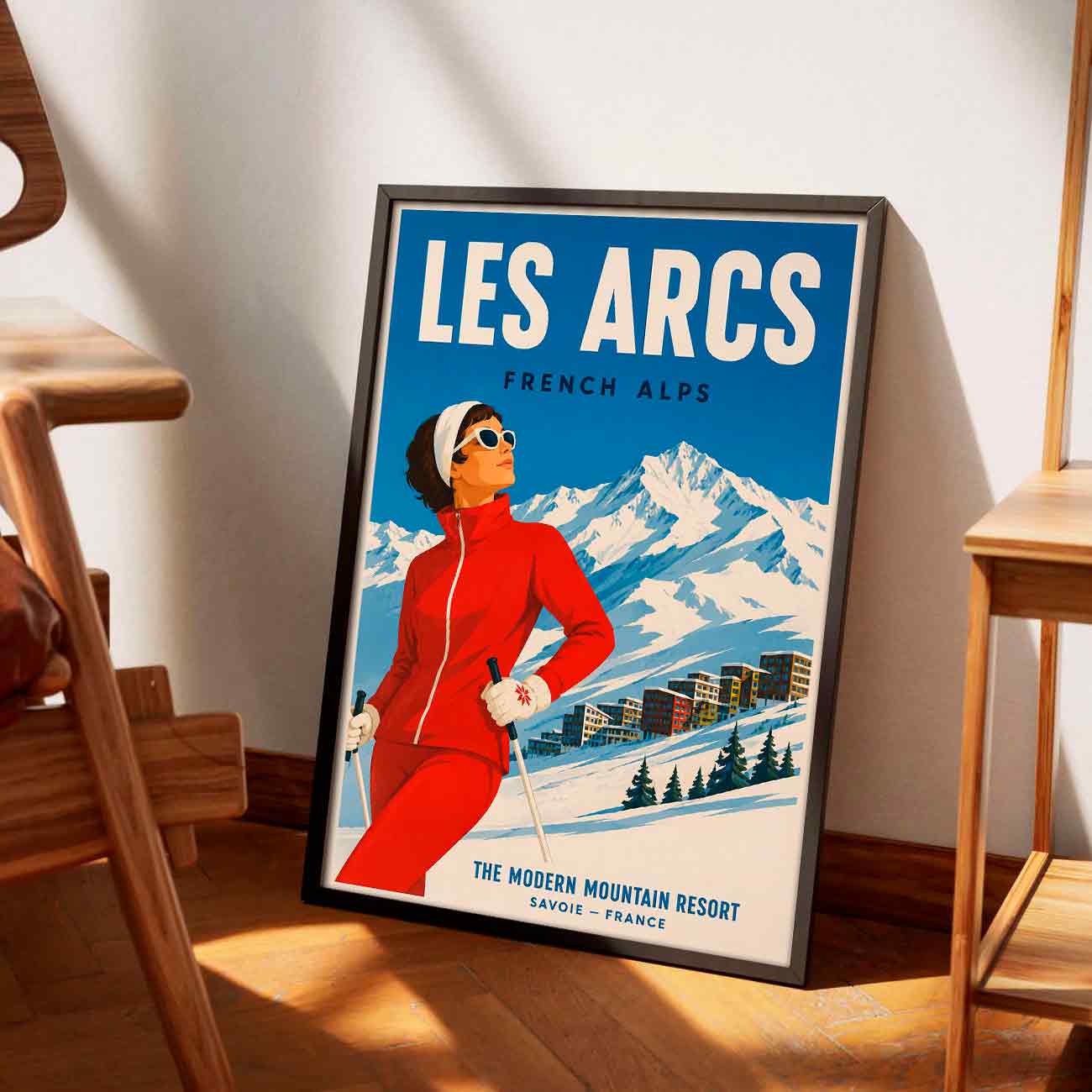 Juliste matkailu Ranska Les Arcs LÖ 40×55 50×70-1aaa