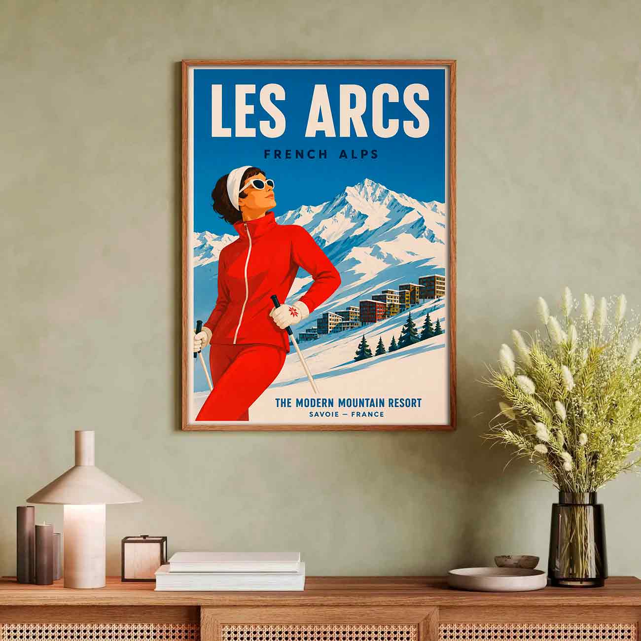 Juliste matkailu Ranska Les Arcs LÖ 40×55 50×70-1aaaa