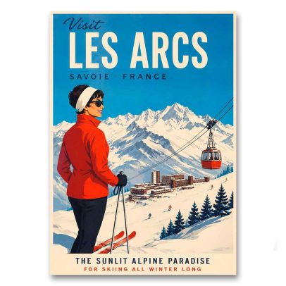 Juliste Les Arcs - The Sunlit Alpine Paradise