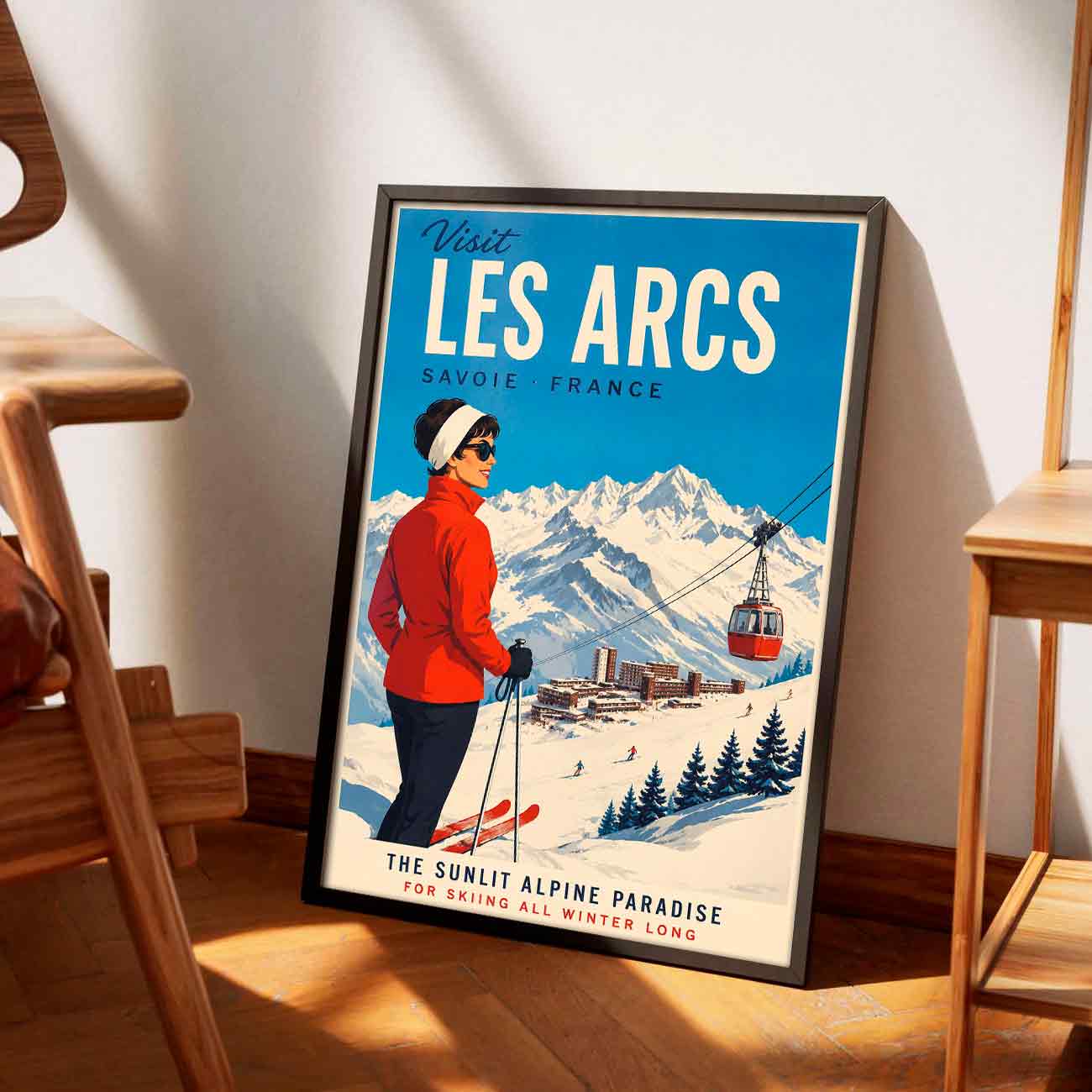 Juliste matkailu Ranska Les Arcs LÖ 40×55 50×70-2aaa