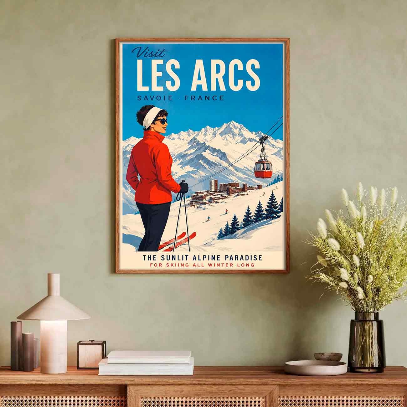Juliste matkailu Ranska Les Arcs LÖ 40×55 50×70-2aaaa