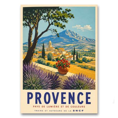 Juliste Provence - Pays de lumière et de couleurs