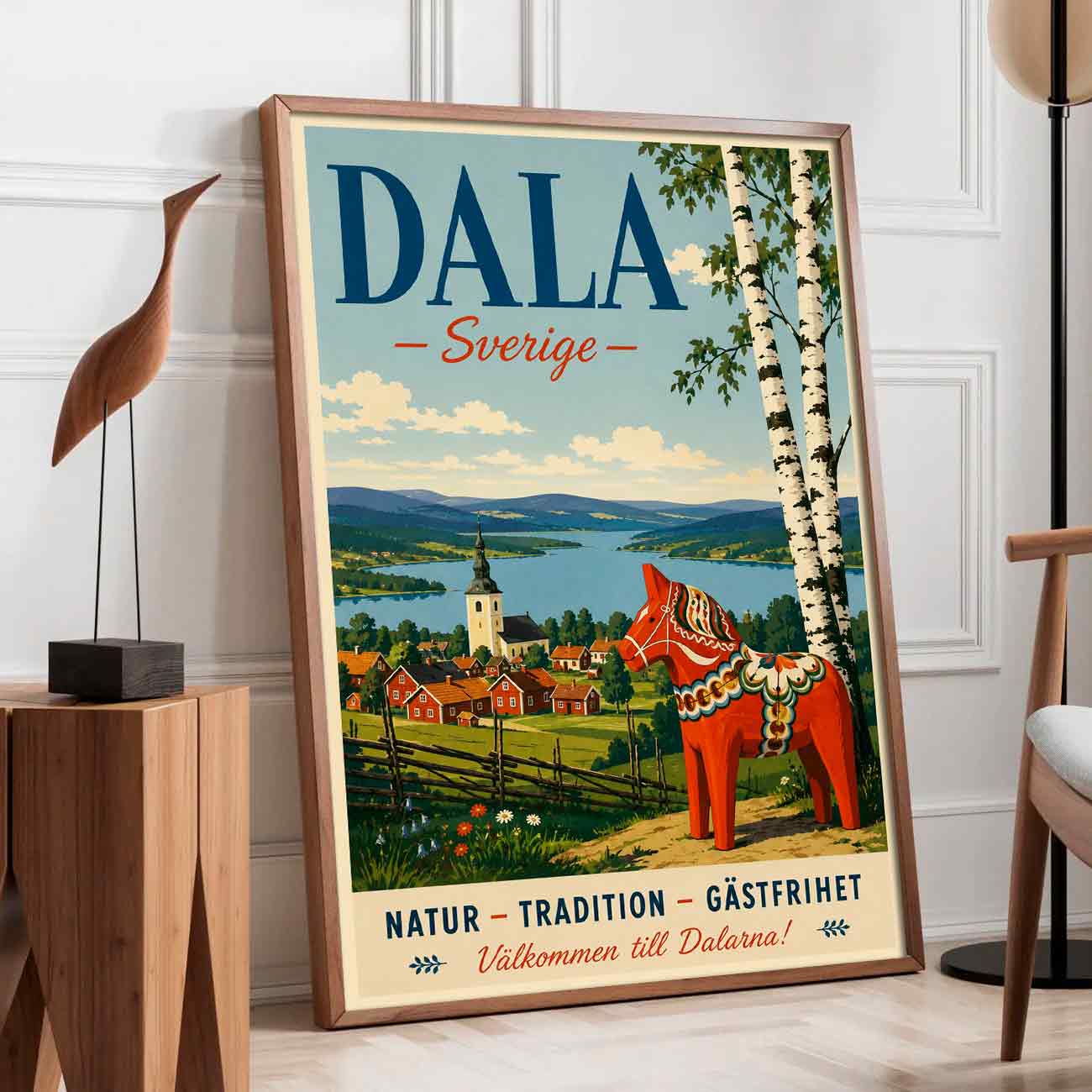 Juliste matkailu Ruotsi Dala LÖ 50×70 70x100aaaa