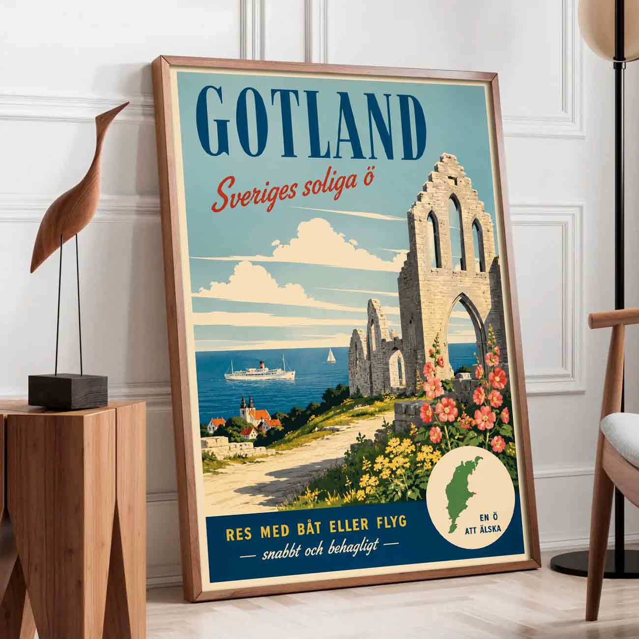 Juliste matkailu Ruotsi Gotland 2 LÖ 50×70 70x100aaaa