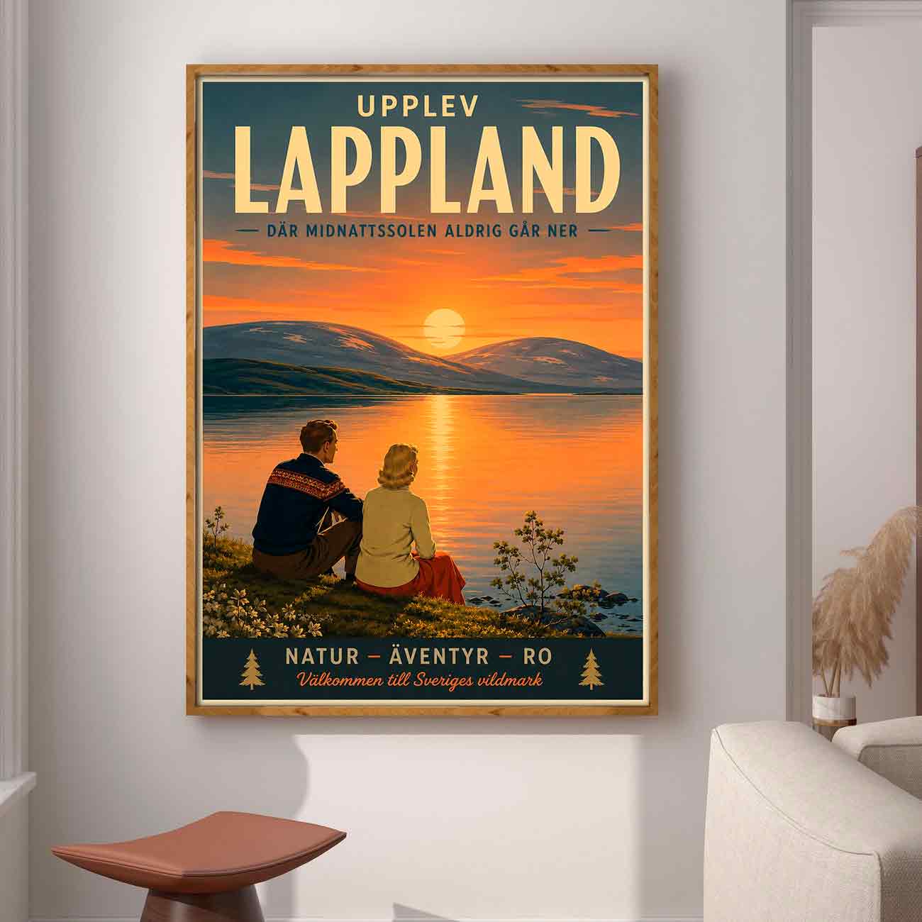Juliste matkailu Ruotsi Lappi LÖ 40×55 50x70aaaa