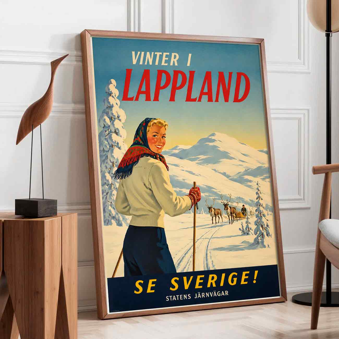 Juliste matkailu Ruotsi Lappi LÖ 50×70 70×100-4aaa