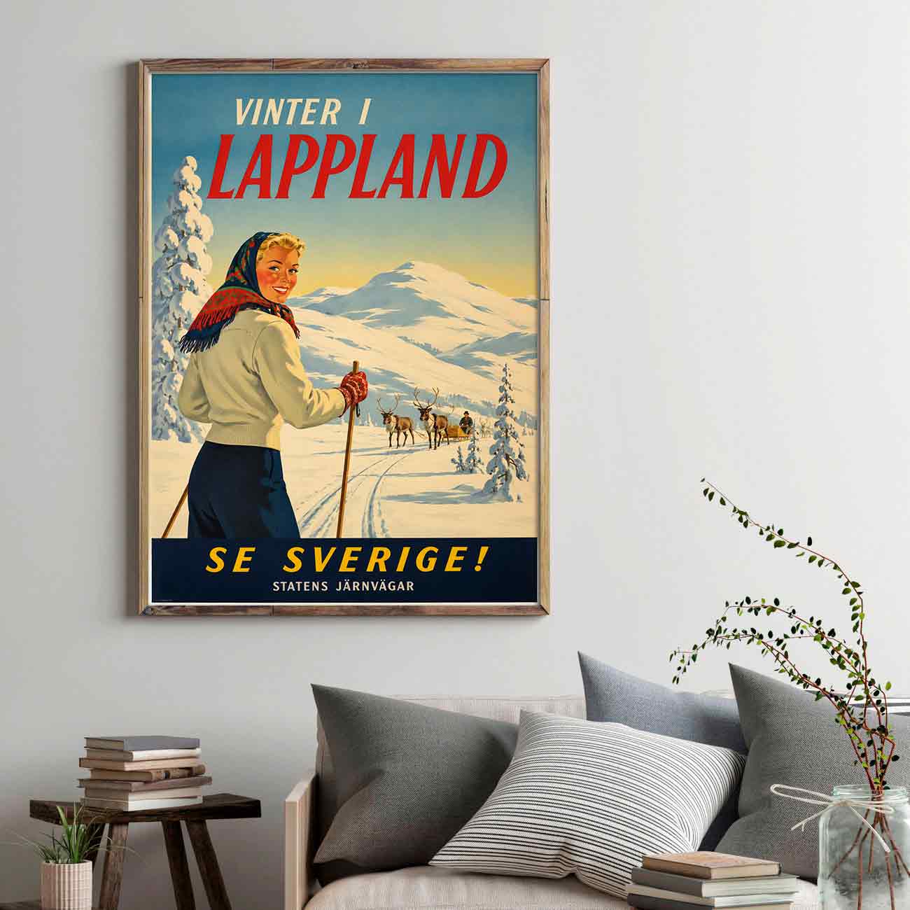 Juliste matkailu Ruotsi Lappi LÖ 50×70 70×100-4aaaa