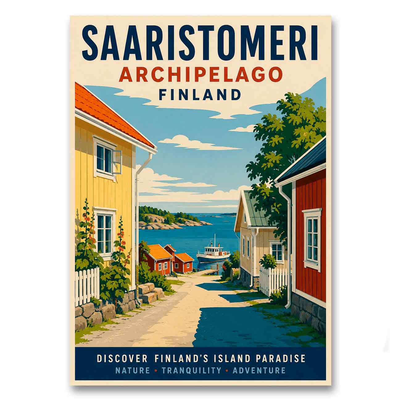 Juliste matkailu Saaristomeri 1 LÖ 50×70 70x100a