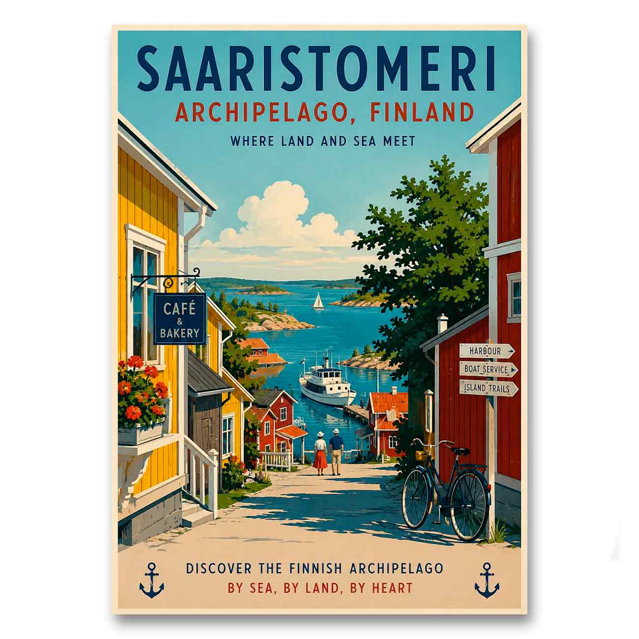 Juliste matkailu Saaristomeri 2 LÖ 50×70 70x100a