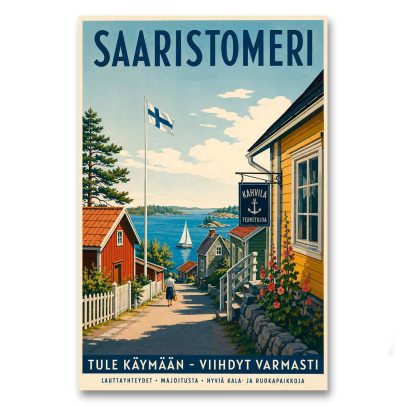 Juliste Saaristomeri - tule käymään, viihdyt varmasti