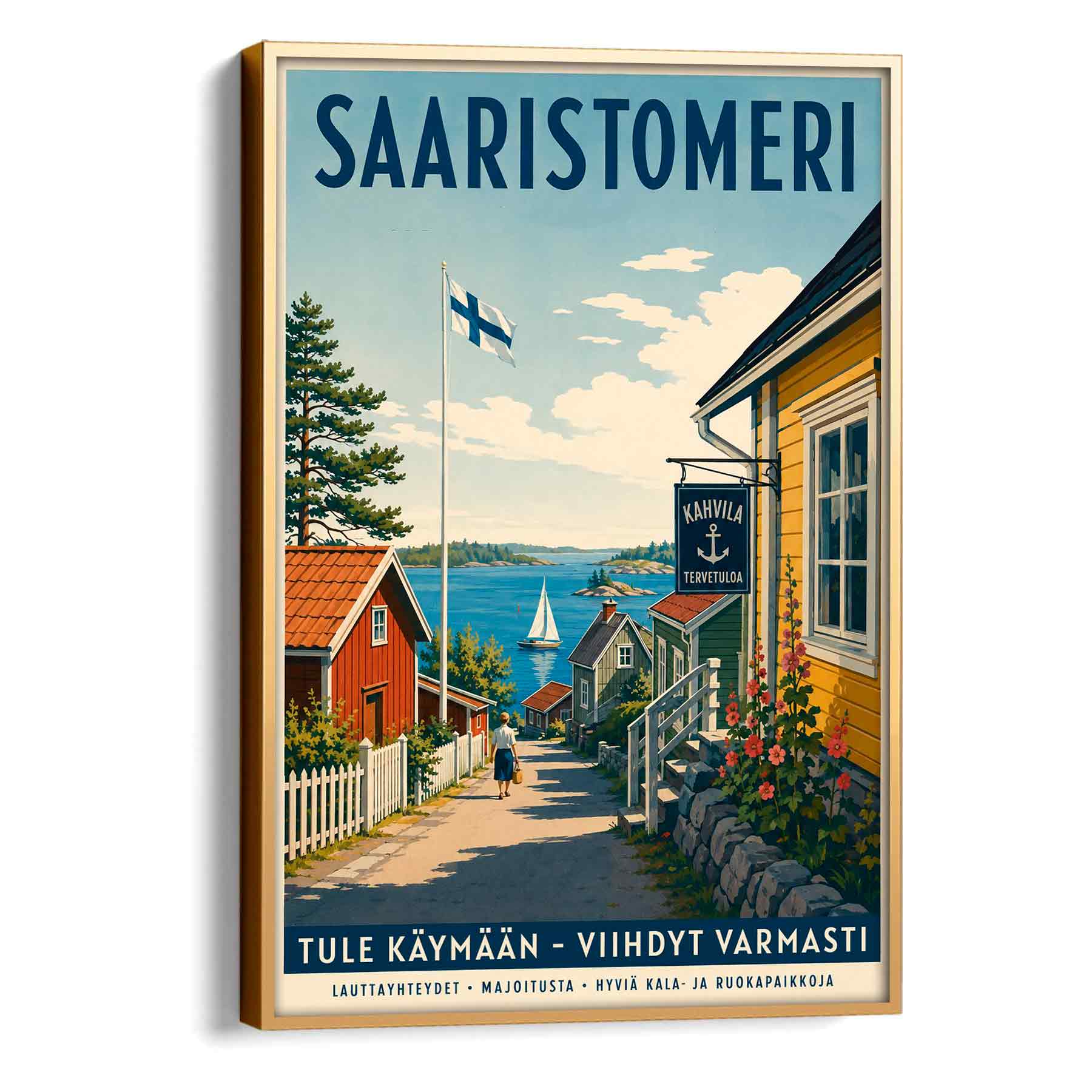 Juliste matkailu Saaristomeri 5 LÖ 50×75 70x105aa
