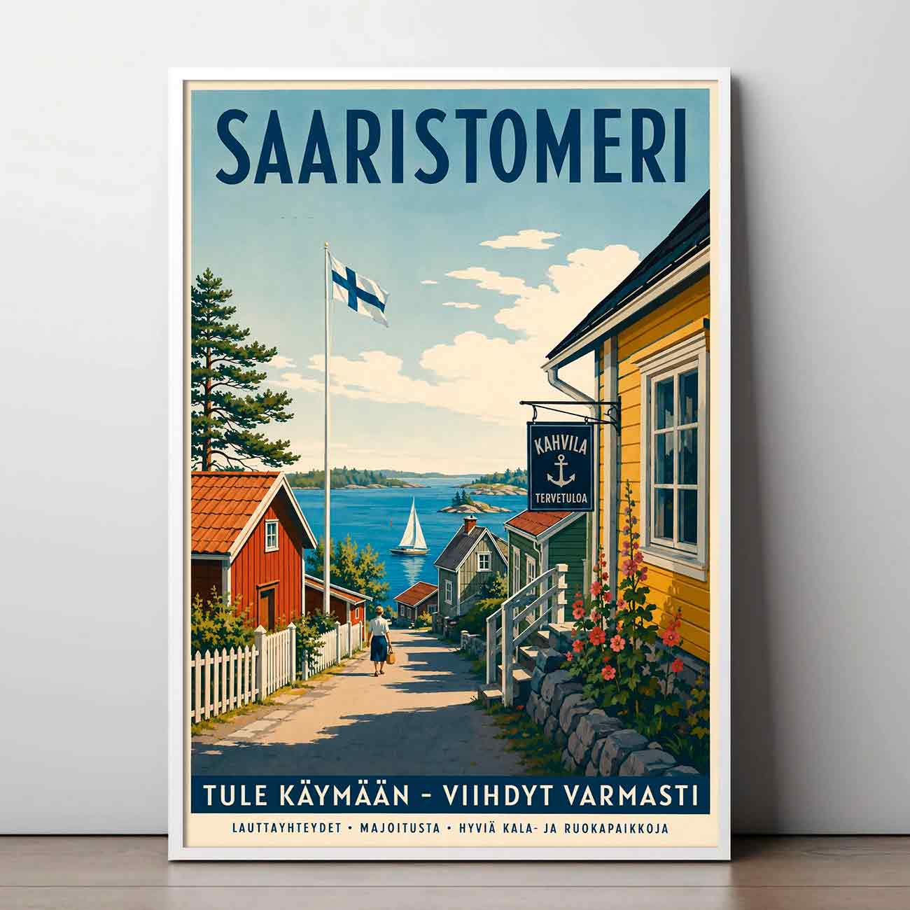 Juliste matkailu Saaristomeri 5 LÖ 50×75 70x105aaaa