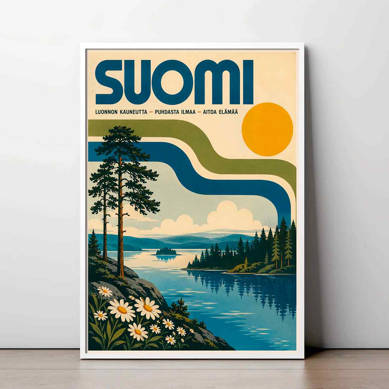 Juliste matkailu Suomi 1970 LÖ 50×70 70×100-5aaa