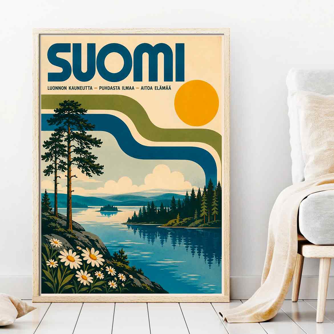 Juliste matkailu Suomi 1970 LÖ 50×70 70×100-5aaaa