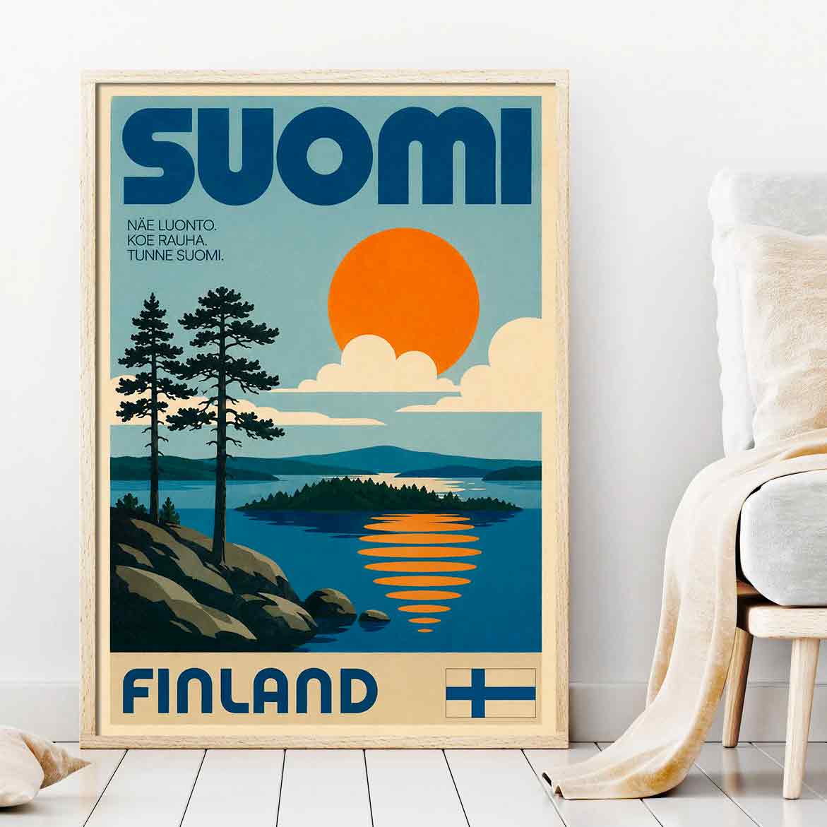 Juliste matkailu Suomi 1970 LÖ 50×70 70×100-6aaaa