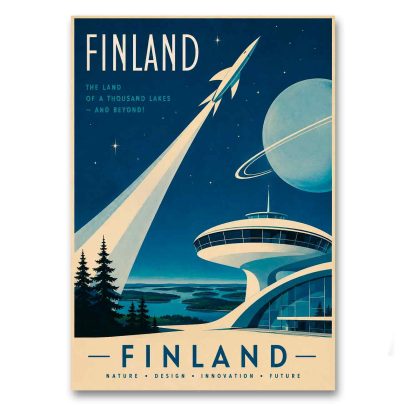 Juliste Finland - A Land of a Thousand Lakes - And Beyond