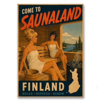 Juliste Come to Saunaland - Relax. Refresh. Renew.