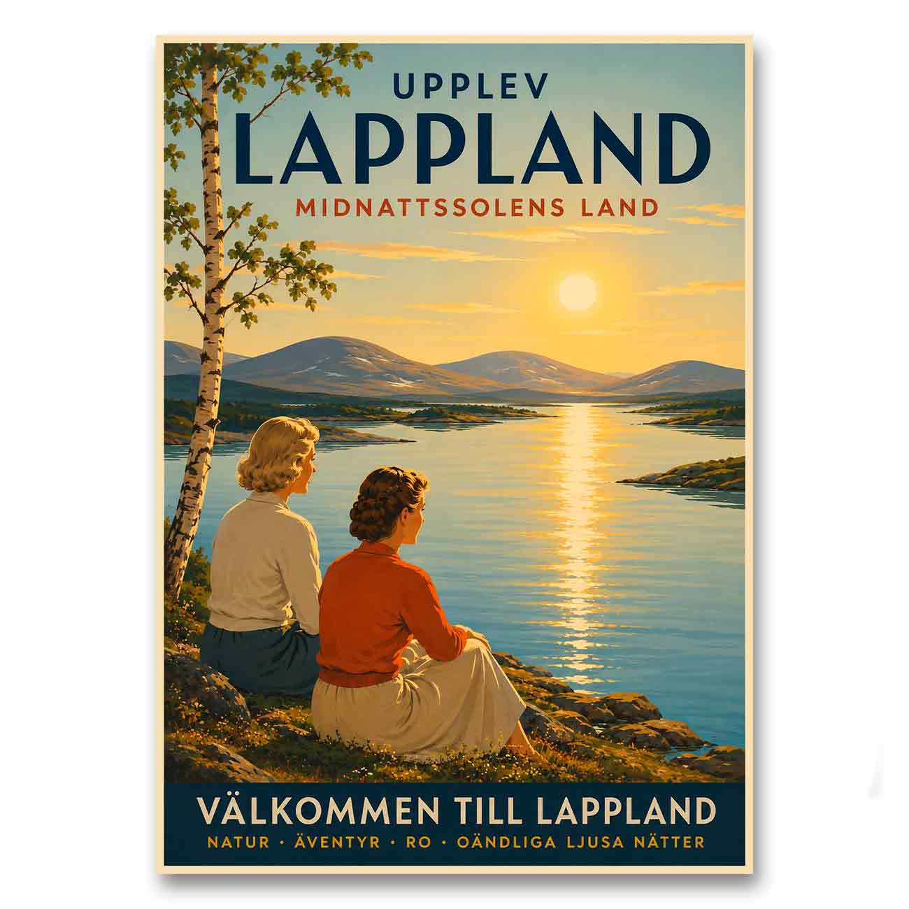 Juliste matkailu Suomi Ruotsi Lappi 4 LÖ 40×55 50x70a