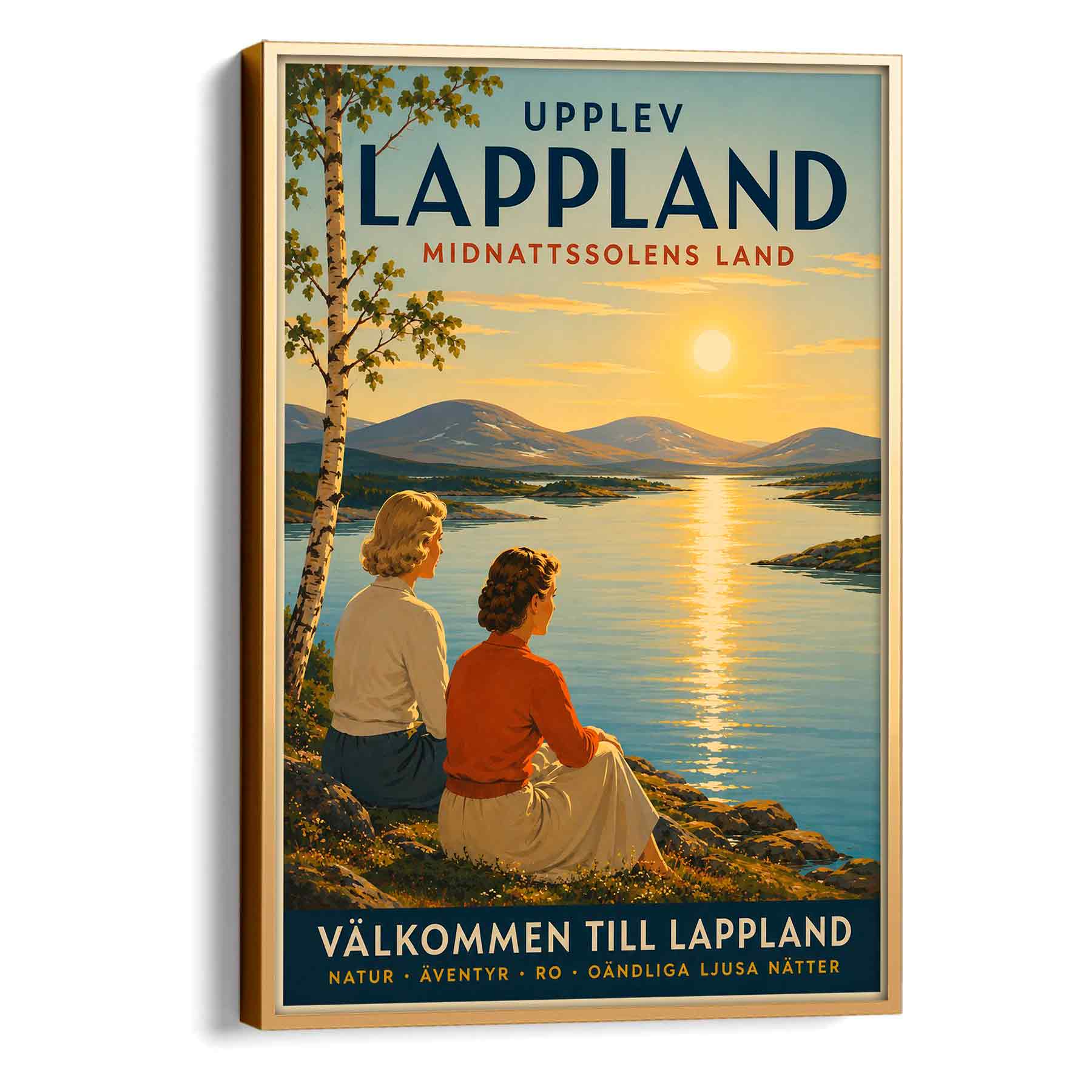 Juliste matkailu Suomi Ruotsi Lappi 4 LÖ 40×55 50x70aa