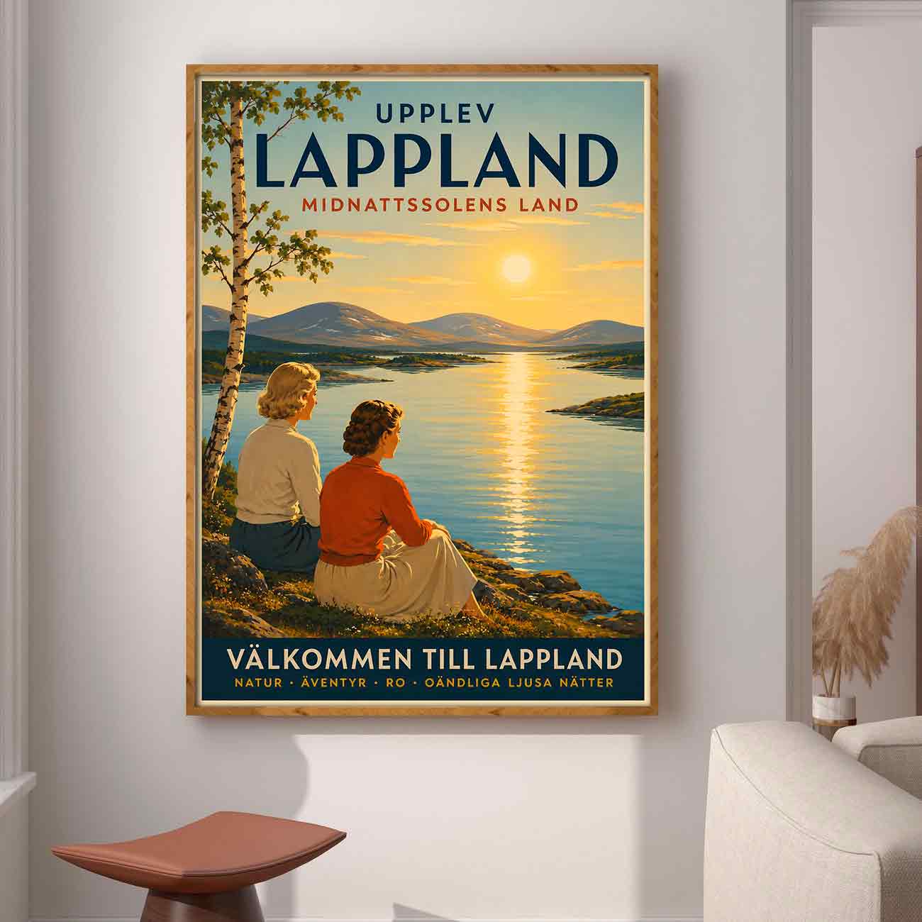 Juliste matkailu Suomi Ruotsi Lappi 4 LÖ 40×55 50x70aaa