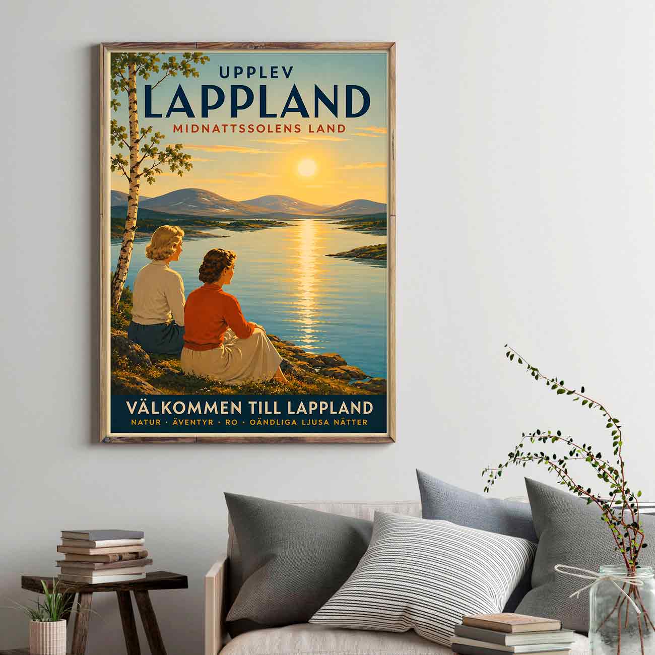 Juliste matkailu Suomi Ruotsi Lappi 4 LÖ 40×55 50x70aaaa