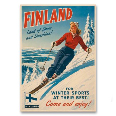 Juliste Finland - Land of Snow and Sunshine
