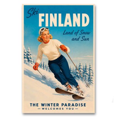 Juliste Ski Finland - Land of Snow and Sun
