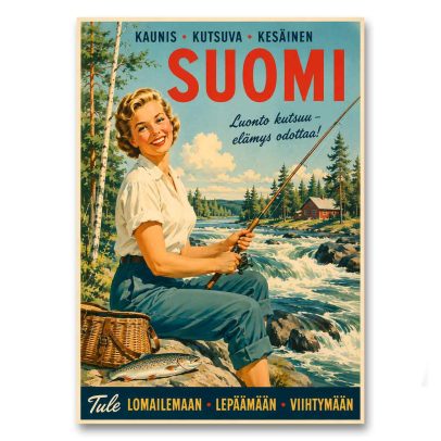 Juliste Kaunis, kutsuva, kesäinen Suomi