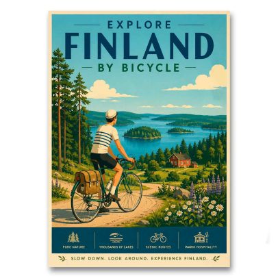 Juliste Discover Finland by Bicycle - Experience Finland
