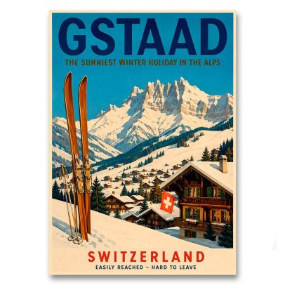 Juliste Gstaad - The Sunniest Winter Holiday in the Alps