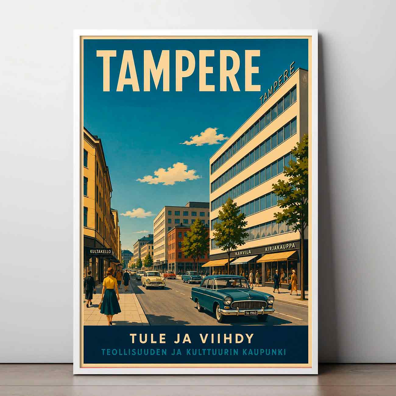 Juliste matkailu Tampere tule ja viihdy LÖ 50×70 70x100aaa