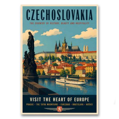 Juliste Czechoslovakia - Visit the Heart of Europe