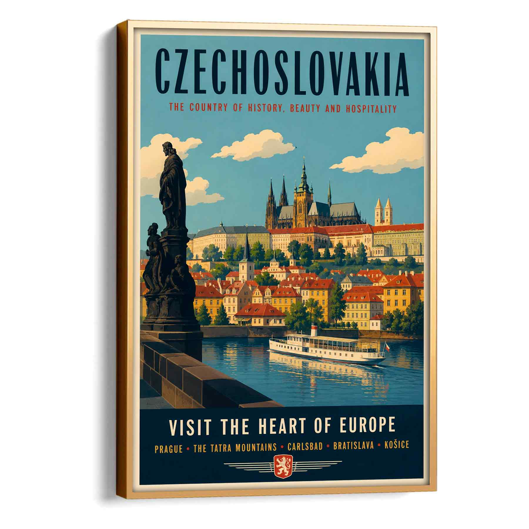 Juliste matkailu Tsekkoslovakia LÖ 40×55 50×70-1aa