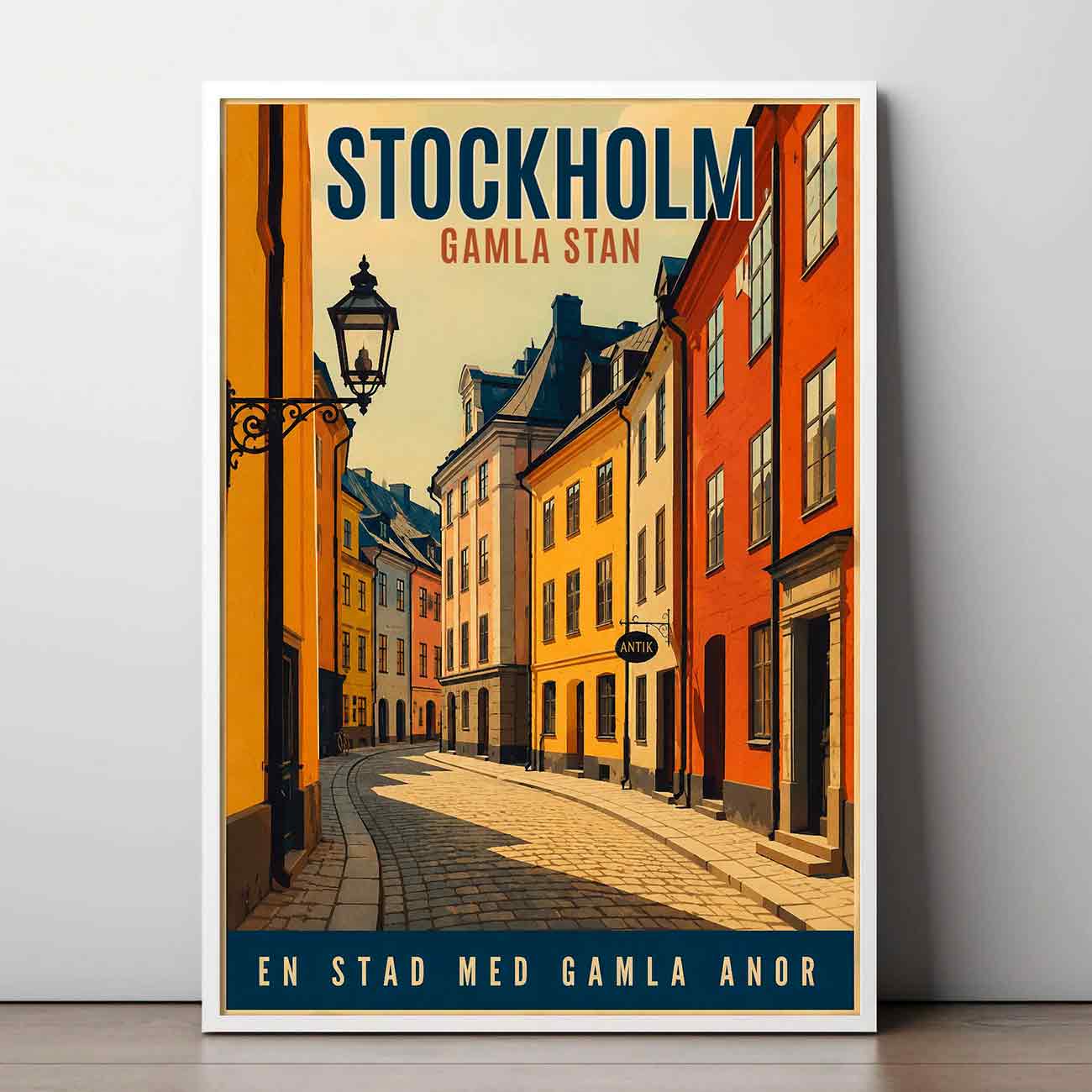 Juliste matkailu Tukholma vanha kaupunki 1 LÖ 50×70 70x100aaa