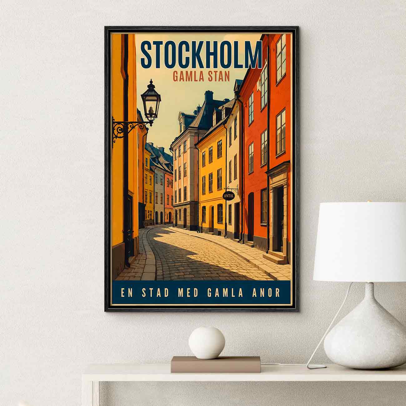 Juliste matkailu Tukholma vanha kaupunki 1 LÖ 50×70 70x100aaaa