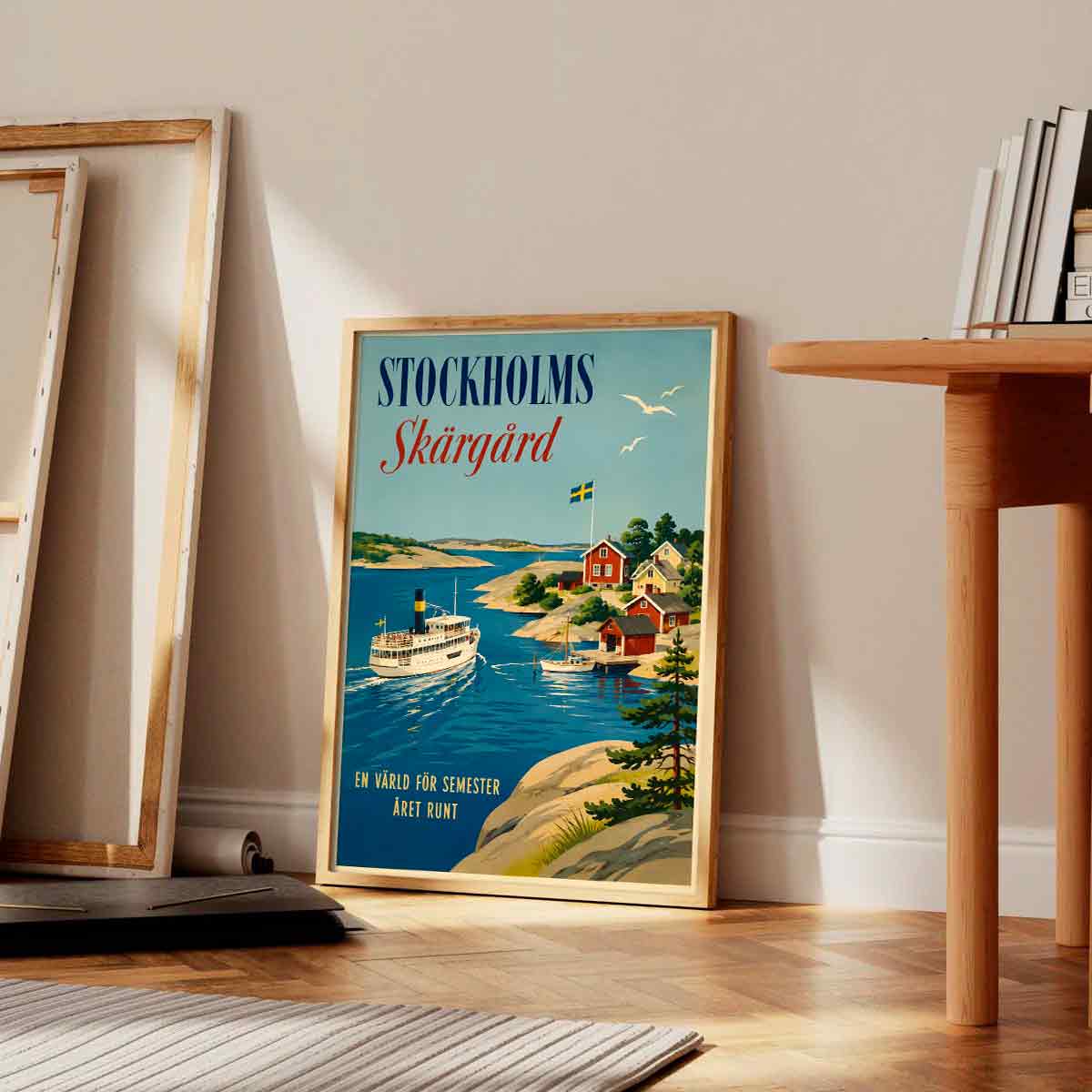 Juliste matkailu Tukholman saaristo LÖ 50×70 70×100-2aaaa