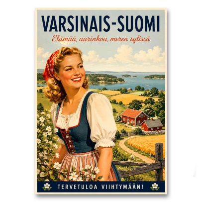 Juliste Varsinais-Suomi - tervetuloa viihtymään