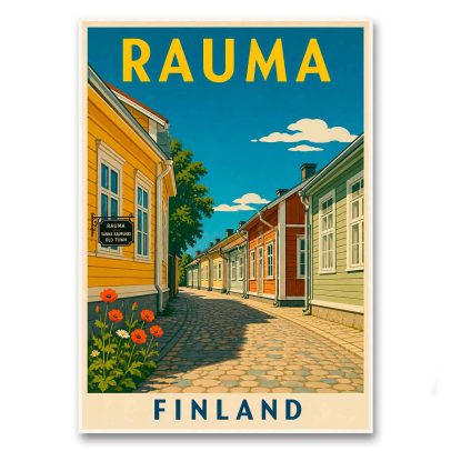 Juliste Rauma - vanha kaupunki