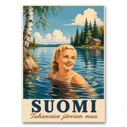 Juliste Tuhansien järvien maa