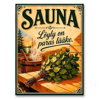 Juliste Sauna - löyly on paras lääke 2
