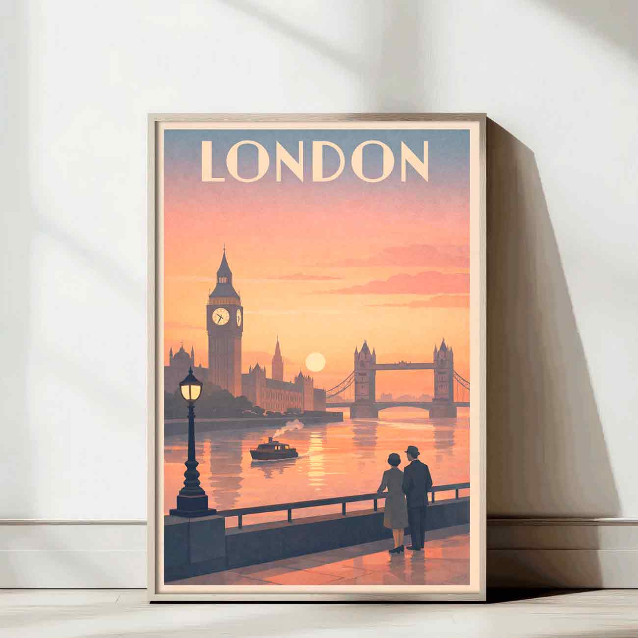 Juliste vintage matkailu Lontoo 1 LÖ 50×75-1aaaa
