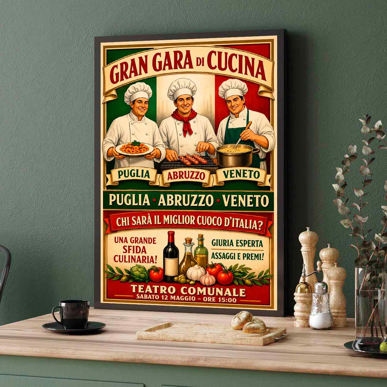 Juliste Gran Gara Cucina LÖ 40×60 50x75aa