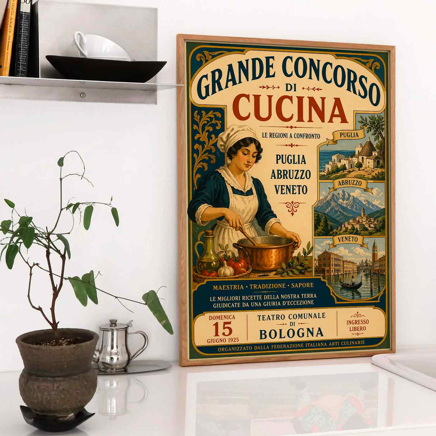 Juliste Italia Concorso Cucina LÖ 50x70aaa