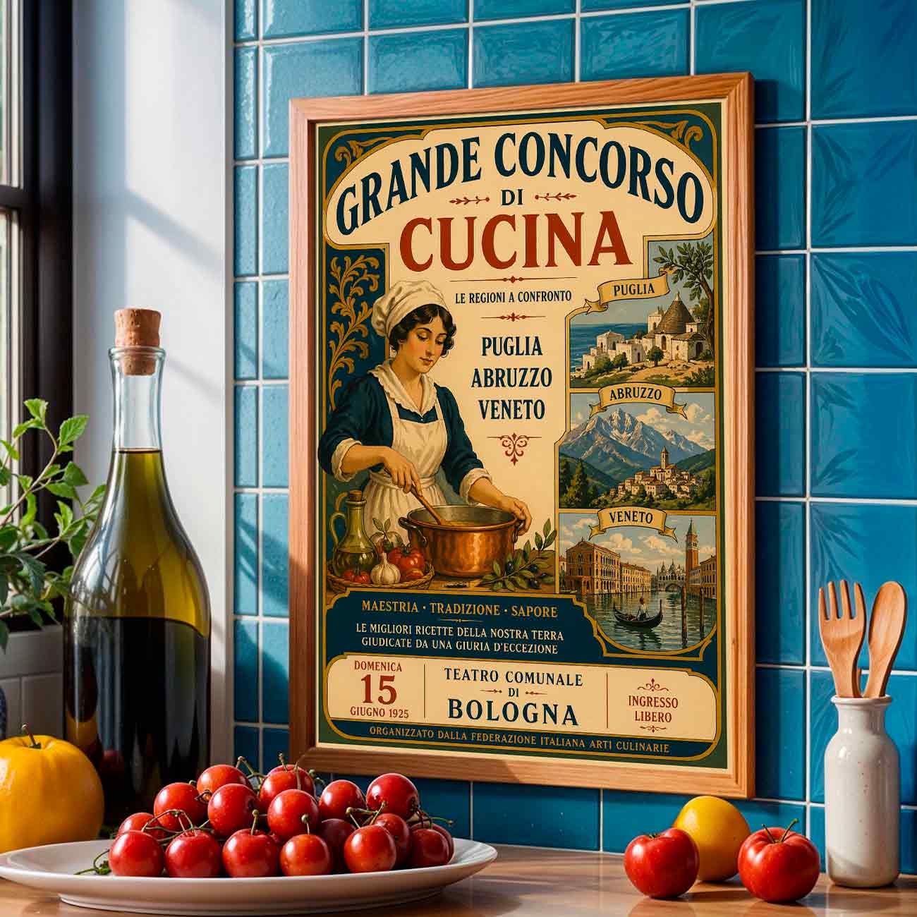 Juliste Italia Concorso Cucina LÖ 50x70aaaa