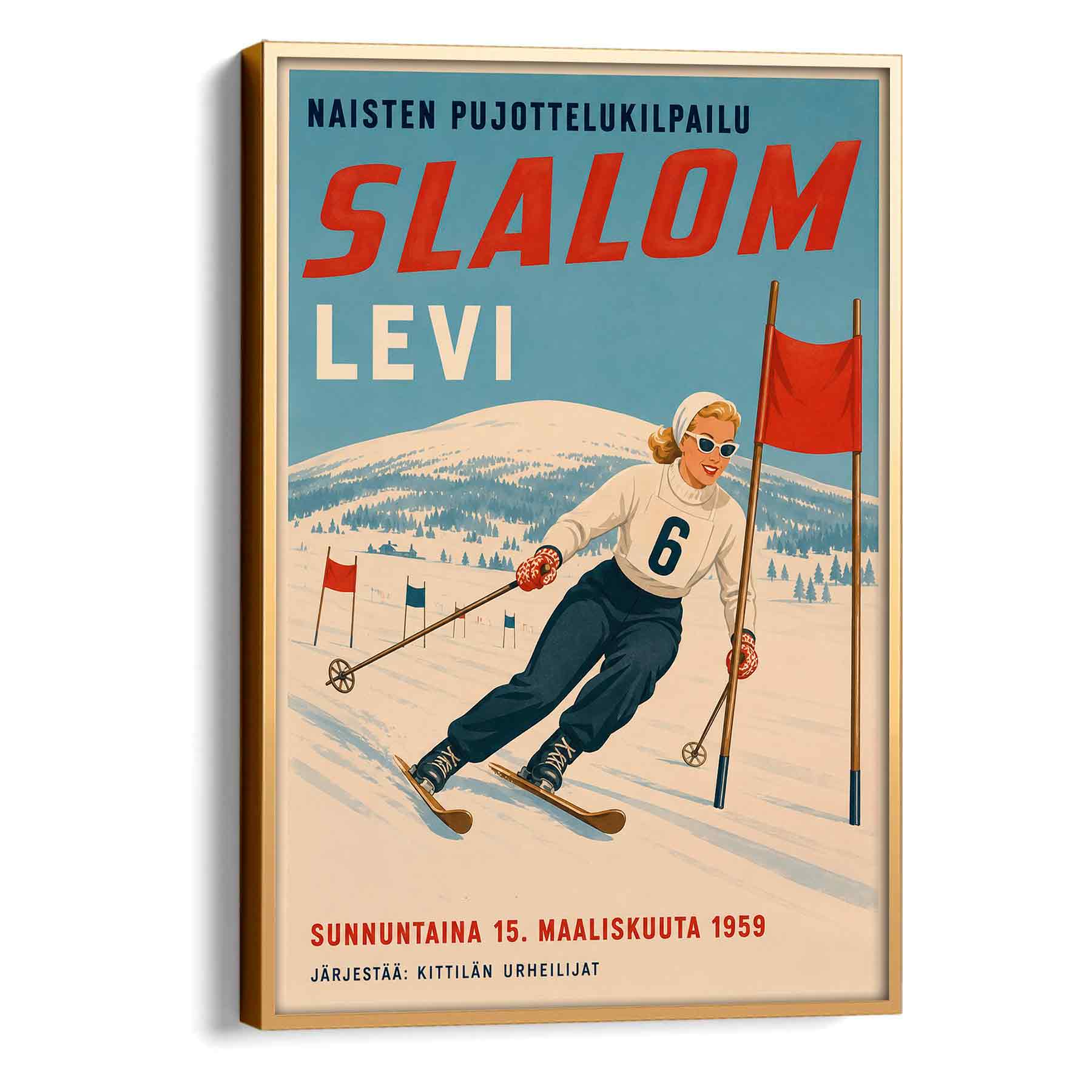 Juliste Lappi pujottelukilpailut Levi LÖ 50×70 70×100-6aa