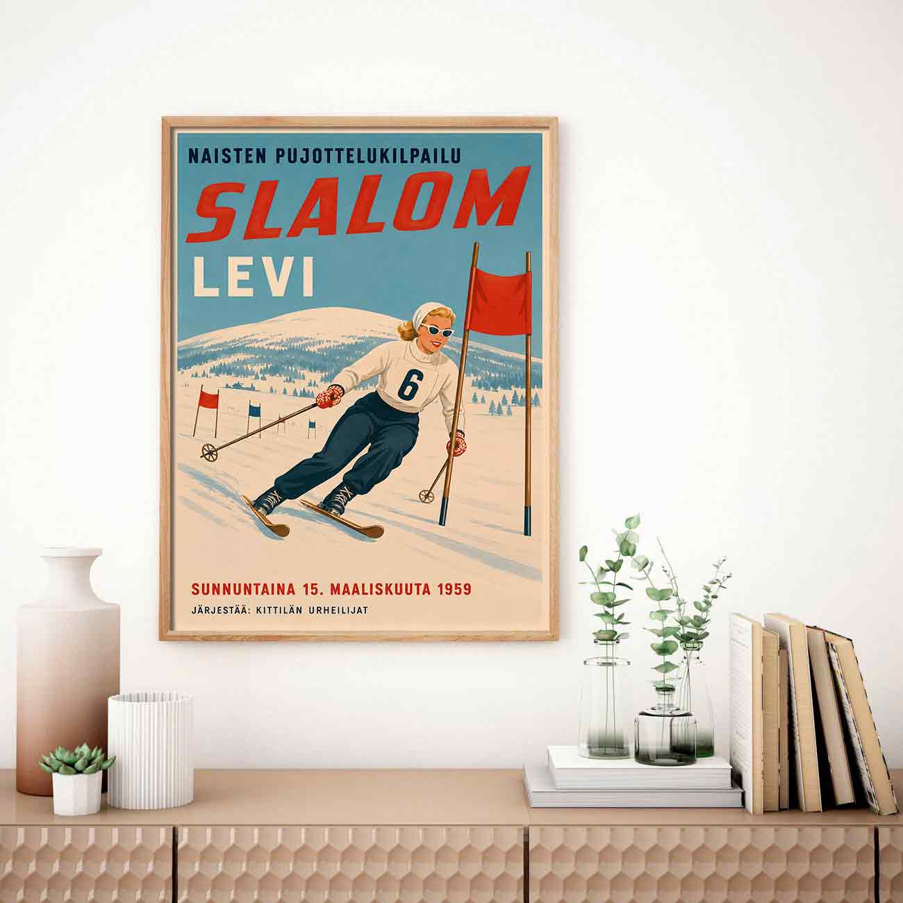 Juliste Lappi pujottelukilpailut Levi LÖ 50×70 70×100-6aaaa