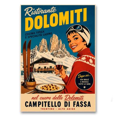 Juliste Ristorante Dolomiti Campitello di Fassa
