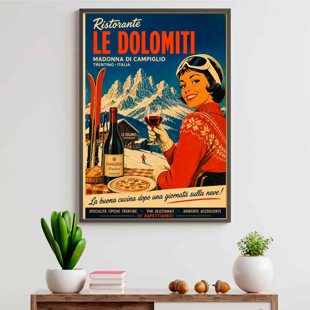 Juliste Ravintola Madonna di Campiglio 2 LÖ 50×70 70x100aaa